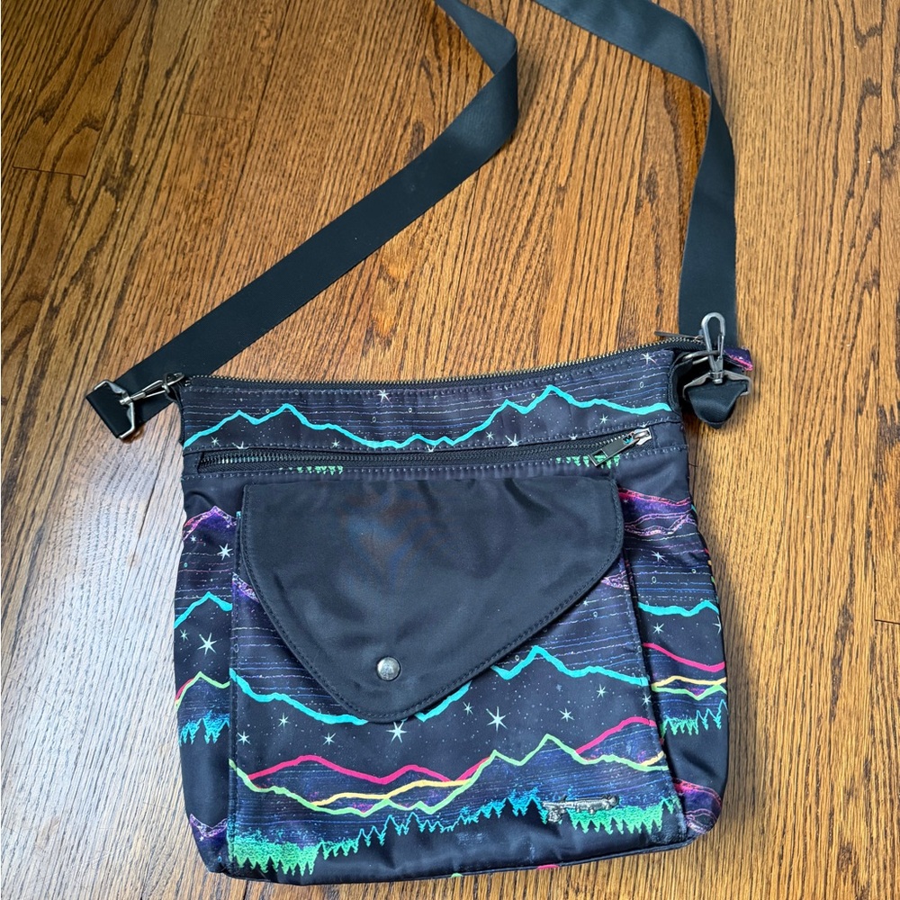 Black and Multicolor Crossbody Bag